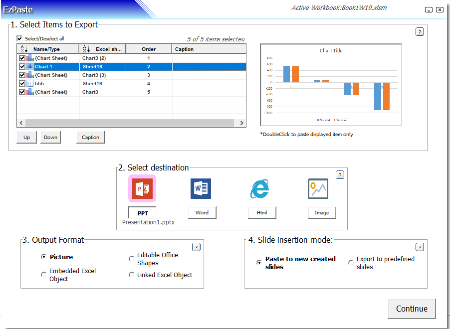 EzPaste Main Interface
